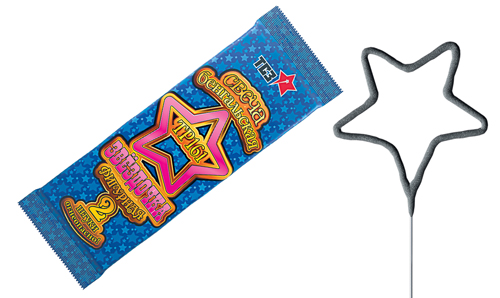  Бенгальские свечи фигурные 2 шт "Звездочка"  в Анапе