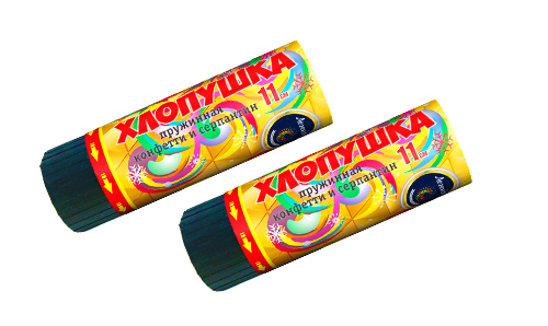  Пружинная хлопушка 11см с конфетти и серпантином  в Анапе